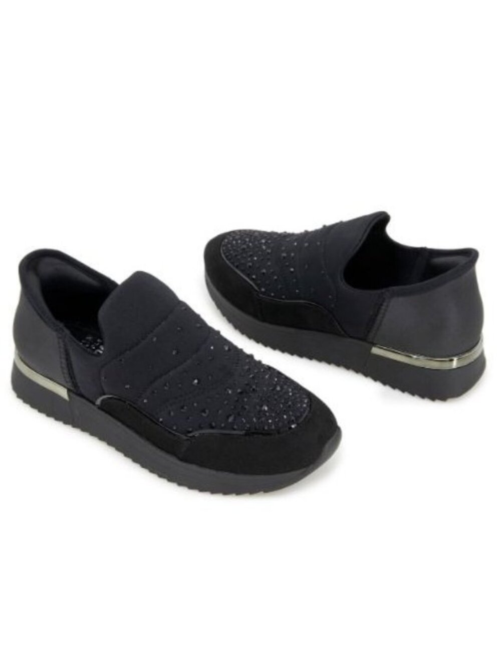 Kenneth Cole Reaction Womens Cameron Easy On Puff Sneakers Black Size 10 NEW